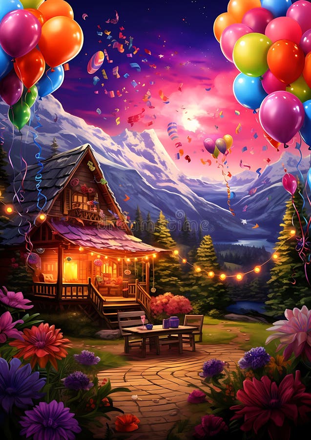 Whimsical background themes vector illustration