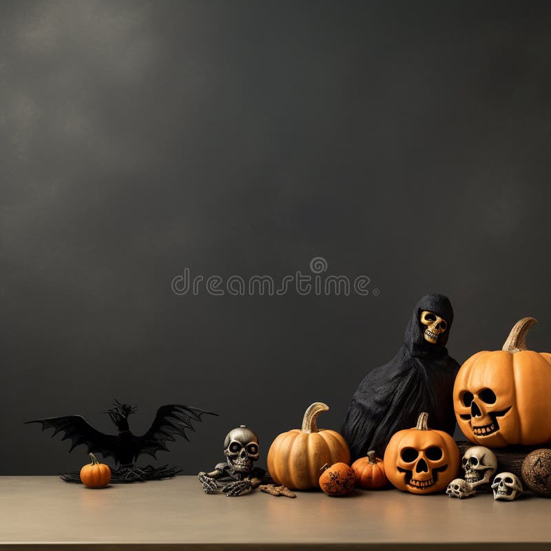 Whimsical Halloween Jack O Lanterns In A Pumpkin Patch Stock Whimsical Halloween Jack O Lanterns In A Pumpkin Patch Stock