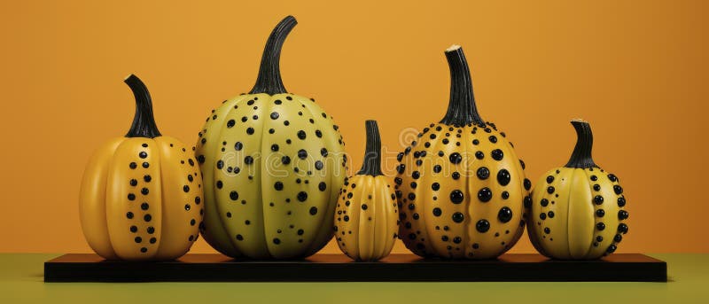 Embrace the festive spirit of Halloween with a pop art minimalist twist, featuring a muscat gourd slice with pulled out seeds, set against a dynamic four-tone background. Embrace the festive spirit of Halloween with a pop art minimalist twist, featuring a muscat gourd slice with pulled out seeds, set against a dynamic four-tone background.