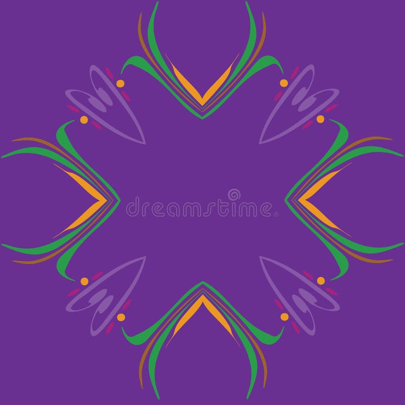 Whimsical Mardi Gras Border Frame