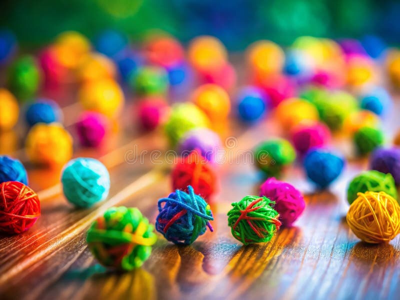 Whimsical Miniature Worlds Colorful Scribble Shapes in TiltShift Photography a Playful Abstract Exploration royalty free illustration