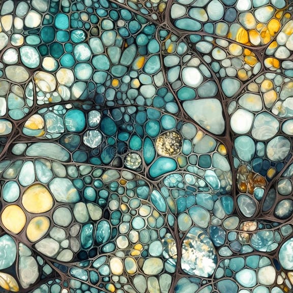 Whimsical Organic Seamless Pattern with Colorful Amusing Pebbles ...