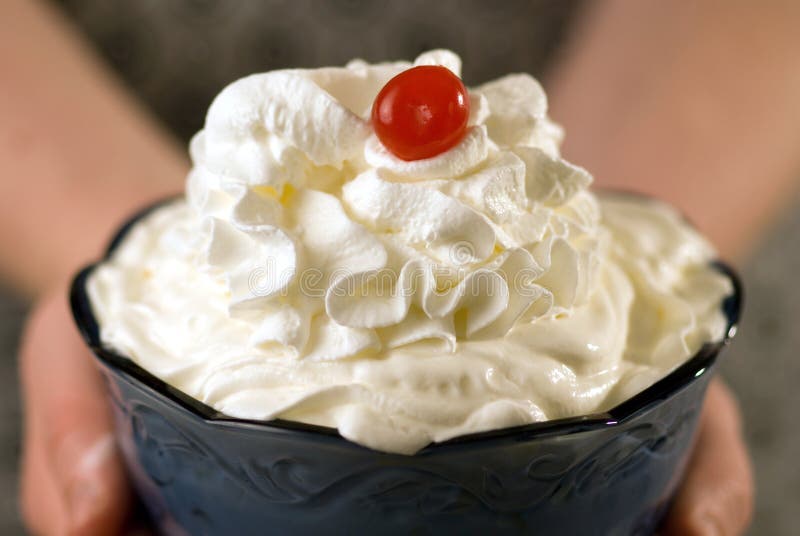 Whipped Cream Sundae stock photo. Image of offering, sundae 2479948