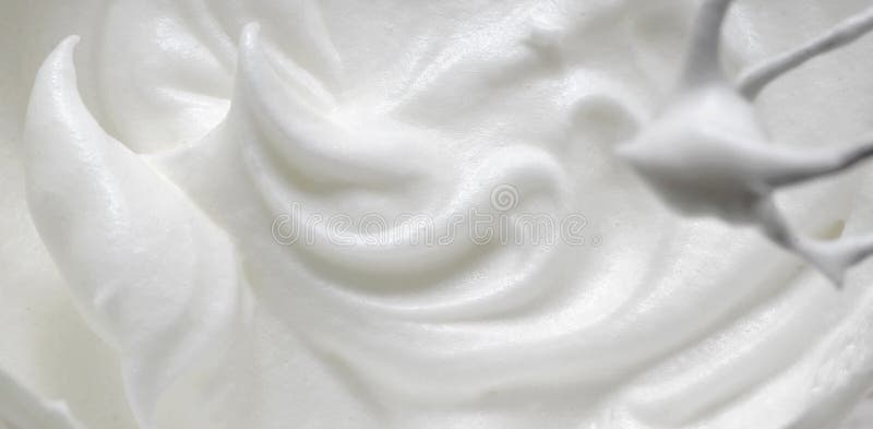 Whipped egg whites for cream