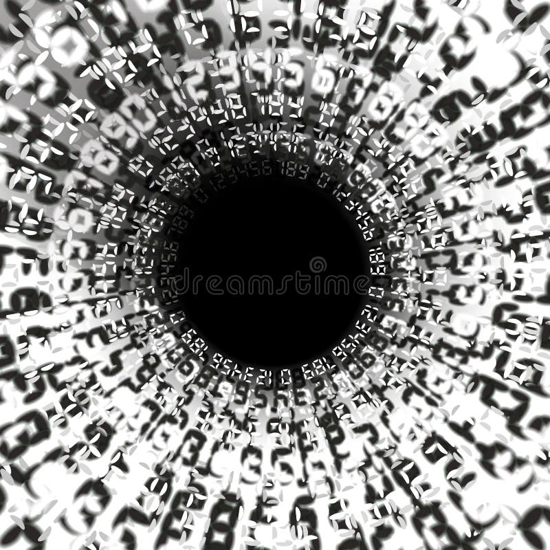Whirlpool, binary code background abstract stock illustration