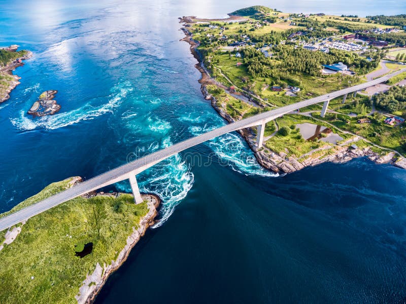 Whirlpools of the maelstrom of Saltstraumen, Nordland, Norway