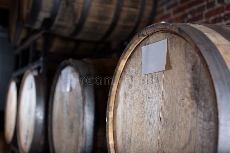 Whiskey Barrel, Wine, Cellar Stock Photo Image of process