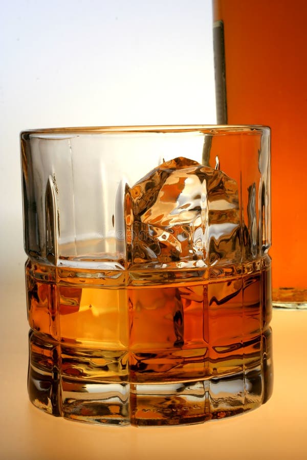 Whiskey Bottle & Glass stock photo. Image of booze 4071828