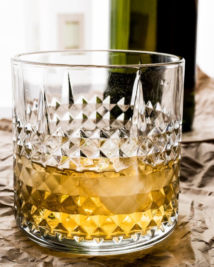Whiskey in crystal glass stock photo. Image of brandy 89670492