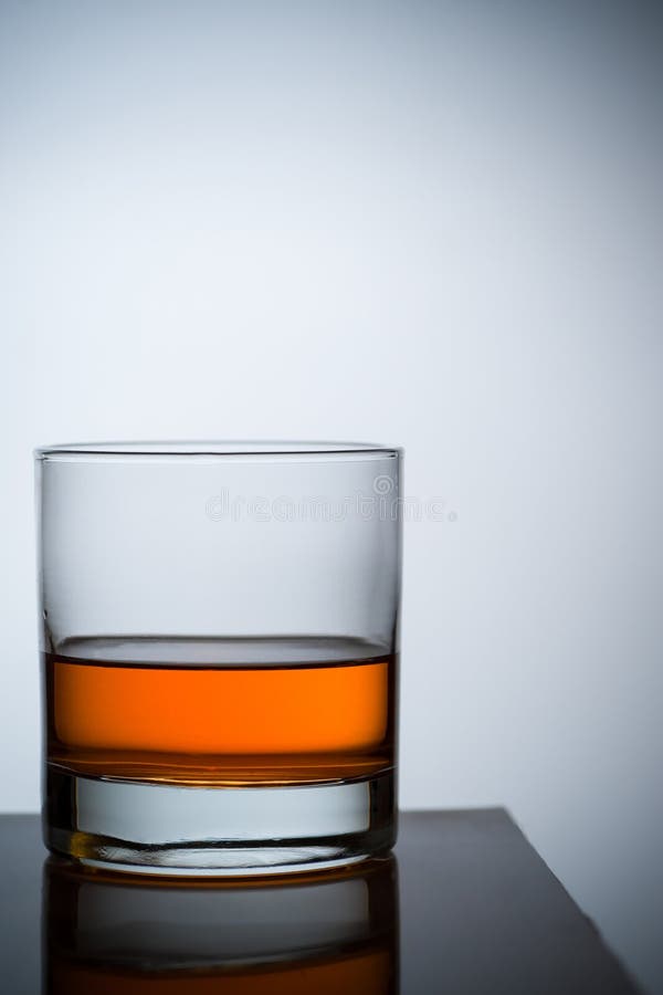 Whiskey in a glass with ice