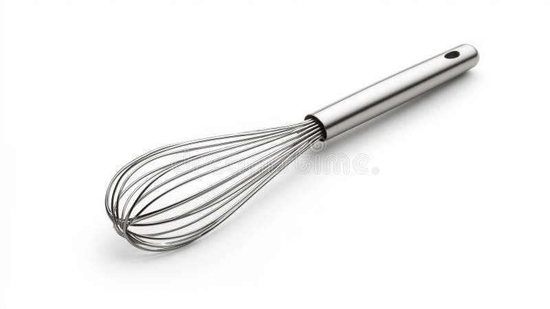 Tel Metalic cu Mâner Robust pe Fundal Alb stock photo