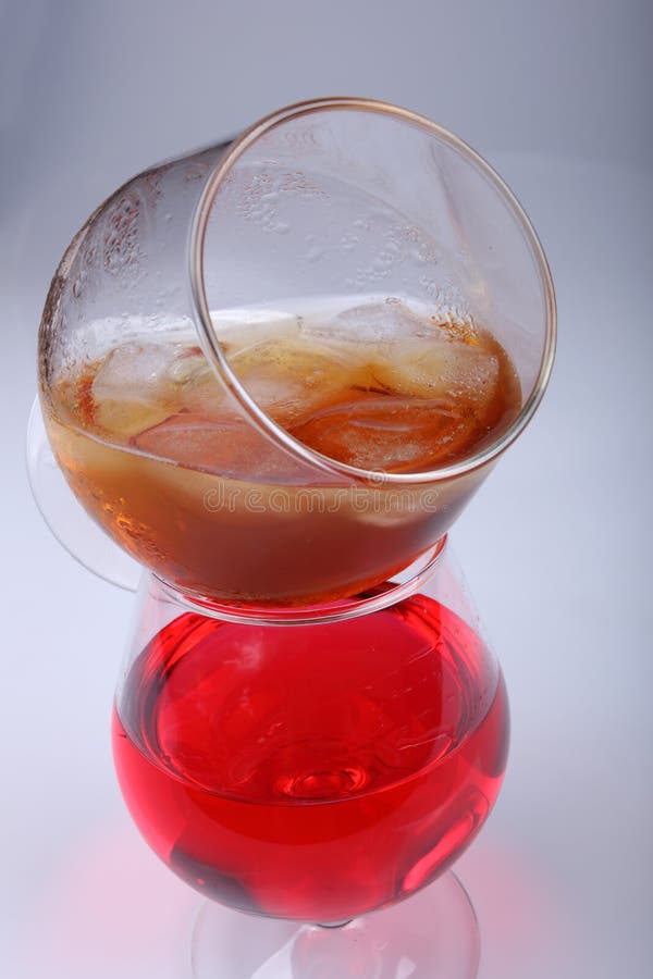 Whisky and wine glass stock image. Image of refreshing 7830089