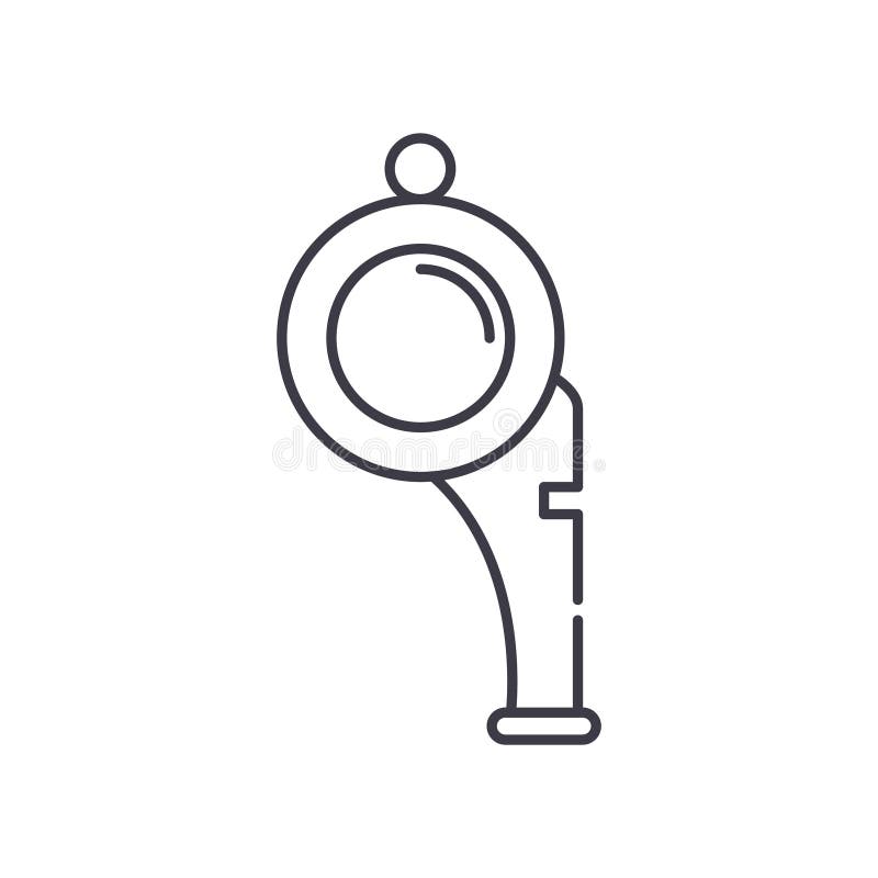 Whistling icon, linear isolated illustration, thin line vector, web design sign, outline concept symbol with editable stock illustration