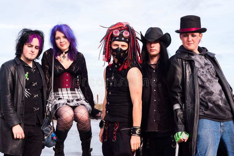 Whitby Goth Teens photographie stock Whitby Goth Teens photographie stock