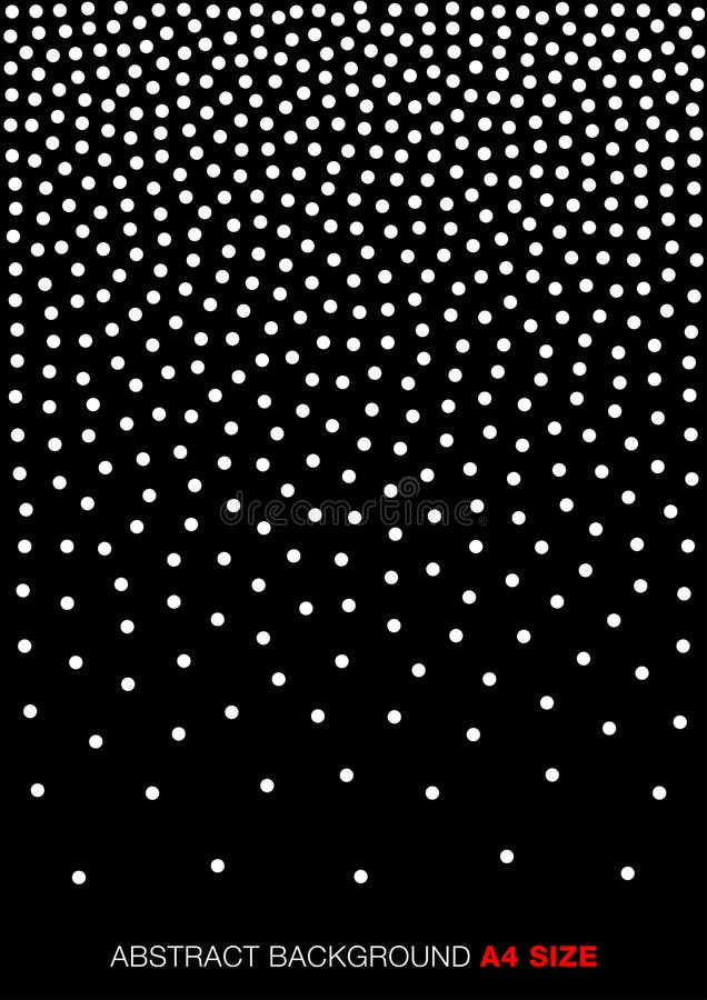 White Abstract Gradient Halftone Dots On Black Background 