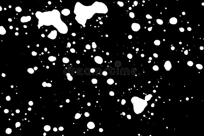 White Abstract Spots On A Black Background Texture Illustration Stock