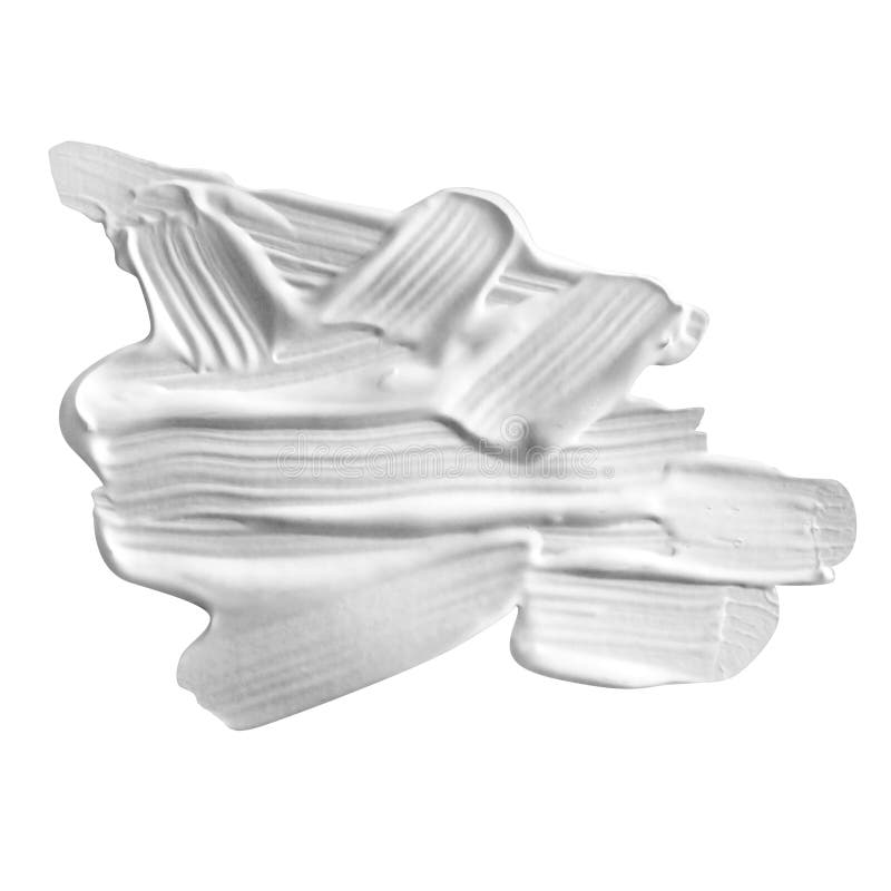White Acrylic Abstract Paint Stain Stock Illustration Illustration of