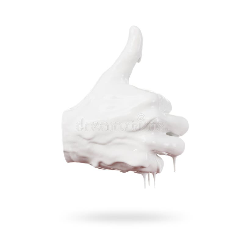 White Acrylic Paint Flows, Isolated Background. Professional Interior