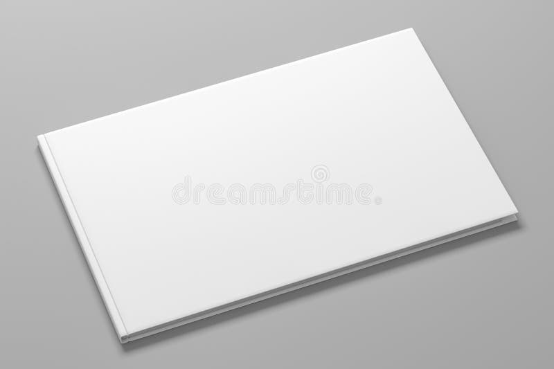 White Book and Bookmark Mockup. Hardcover Bestseller Book Concept Stock