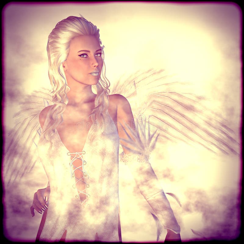 White angel stock illustration. Illustration of grace 36198748