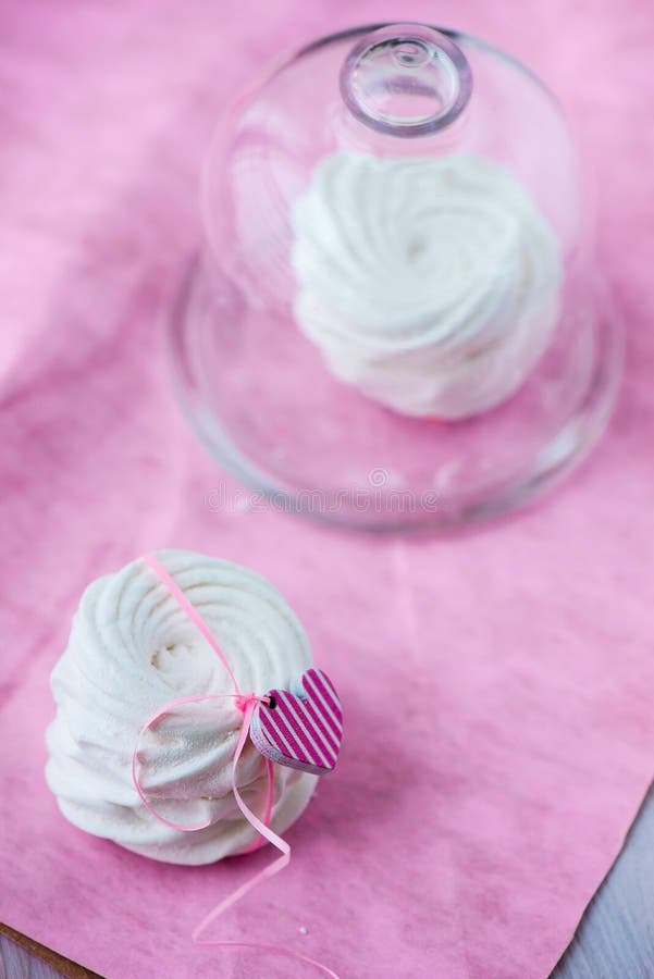 White apple marshmallows (zephyr) for valentine day. White apple marshmallows, homemade zephyr for valentine day stock images White apple marshmallows (zephyr) for valentine day. White apple marshmallows, homemade zephyr for valentine day stock images