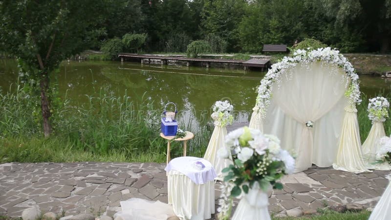 White arch for wedding