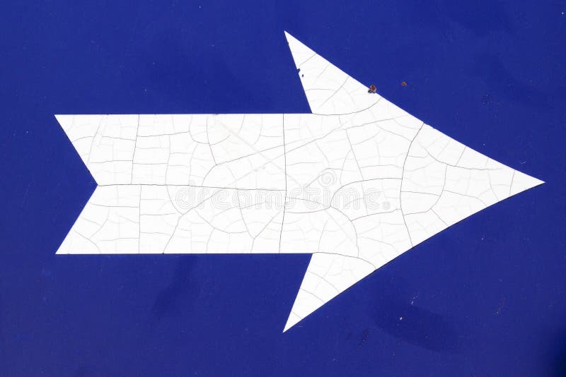 White Arrow on Blue Background Stock Photo Image of grunge, dirt 134851712