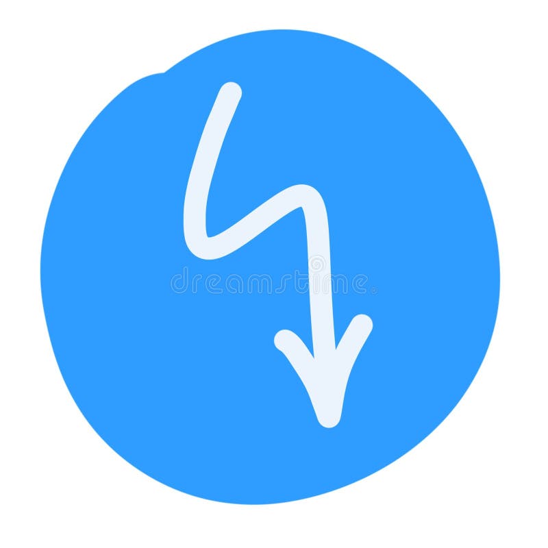 White Arrow with Blue Round Border Stock Vector Illustration of element, design 272290385