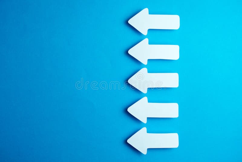White Arrows on a Blue Background Stock Photo Image of arrow, competitive 148410294