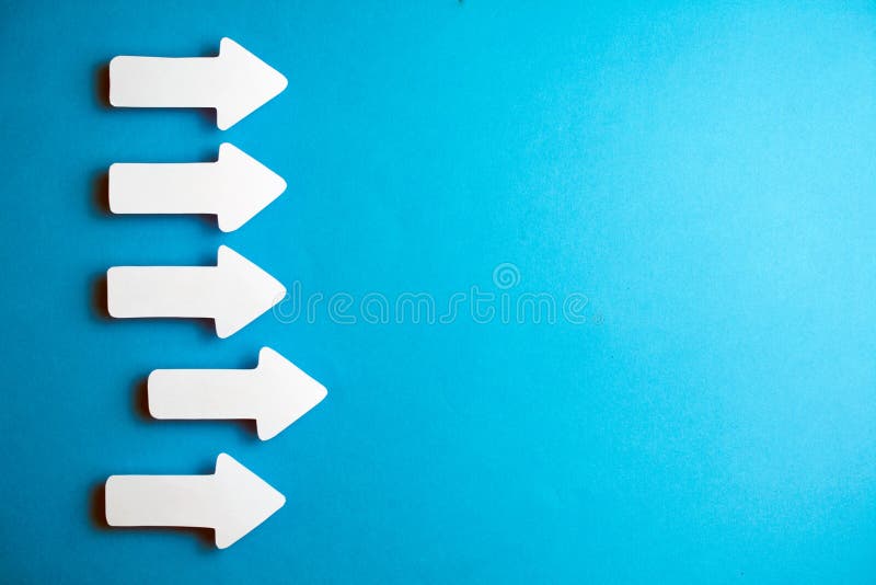 White Arrows on a Blue Background Stock Photo Image of white, selfdevelopment 148411148