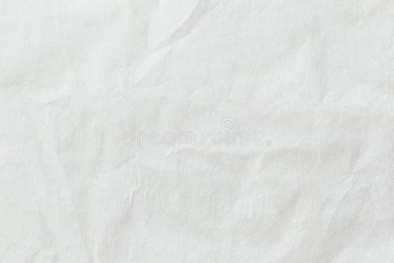 Blank White Crumpled and Creased Paper. White Sheet of Crumpled Paper