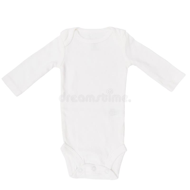 White Baby Jumpsuit Isolate on White Background Stock Image Image of