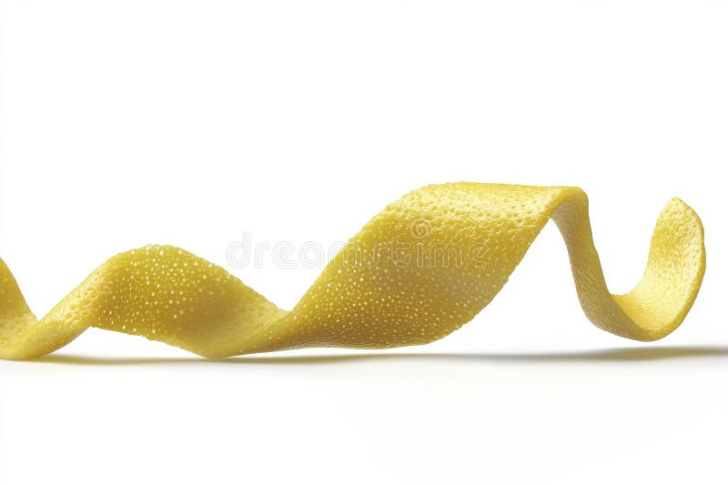 A white background features isolated lemon peel royalty free stock photography