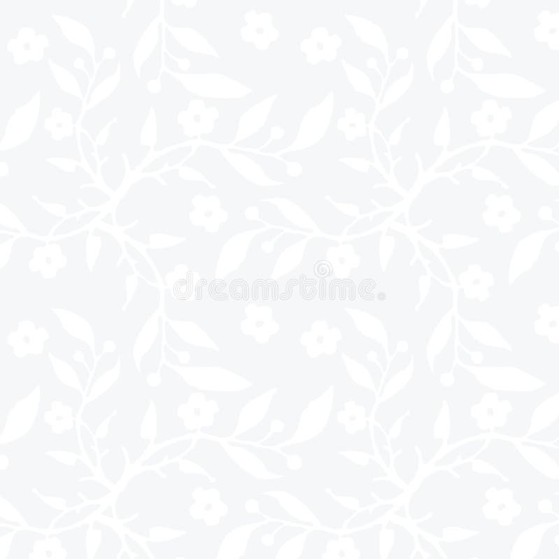 White Background Floral Design, Decorative Template Stock Vector