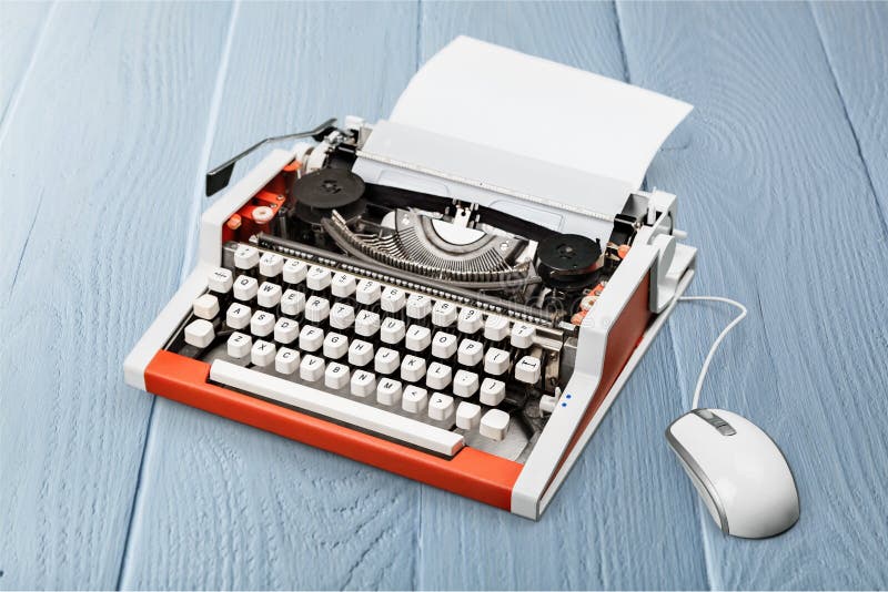 Old Typewriter with Paper on Background Stock Image - Image of typewriter,  writer: 111516793