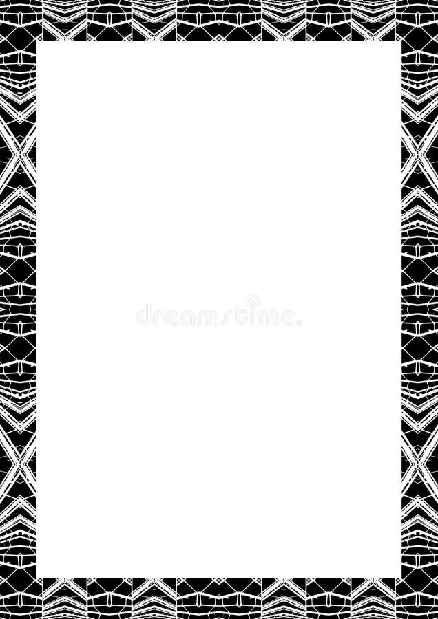 White Background with Patterned Borders Stock Illustration ...