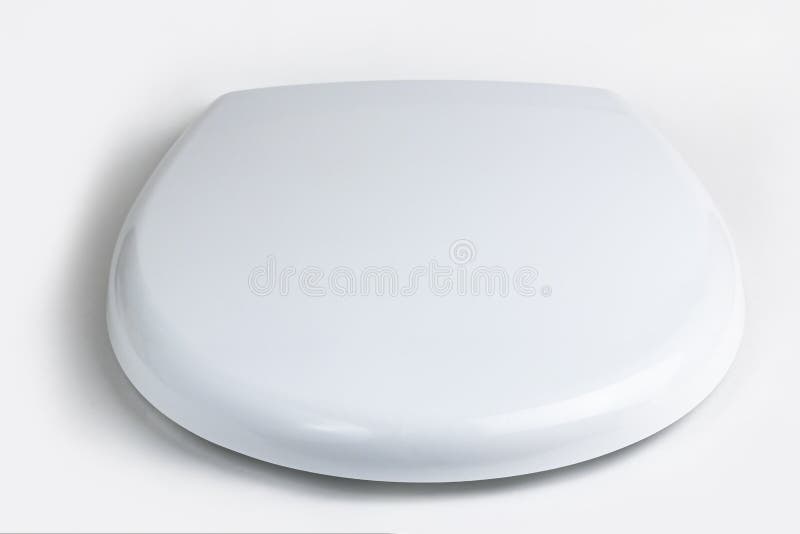 On a White Background, a Toilet Lid. Closeup Stock Image Image of