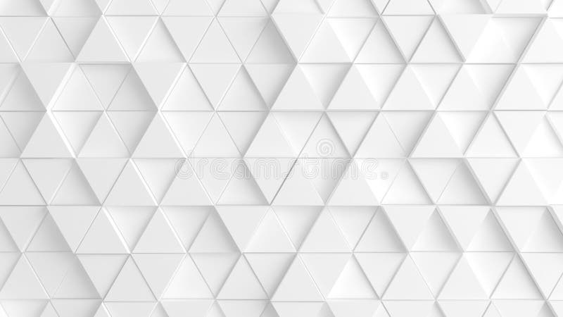 White background with triangles. 3d image, 3d rendering