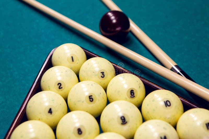 White Balls for Billiards in a Triangle Stock Photo Image of pool