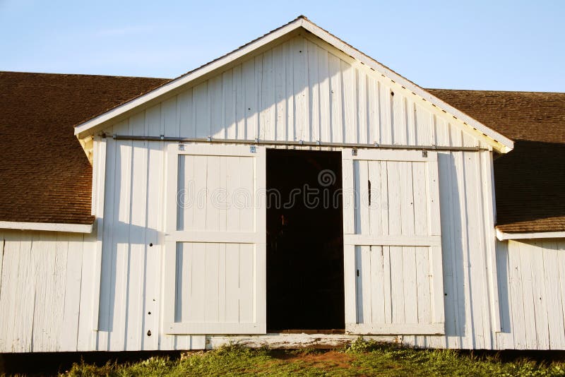 Old Barn Half Open Door Stock Photo 1007441737