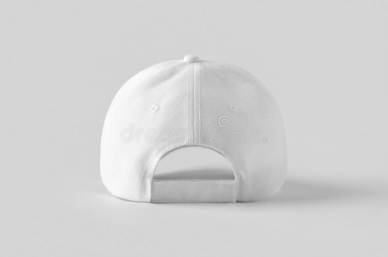 Download White Baseball Cap Mockup On A Grey Background Back View Stock Image Image Of Fashion Design 199354035