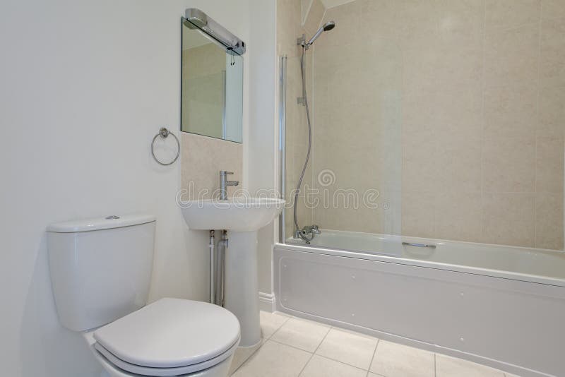White bathroom suite stock image. Image of sink, modern 23278019