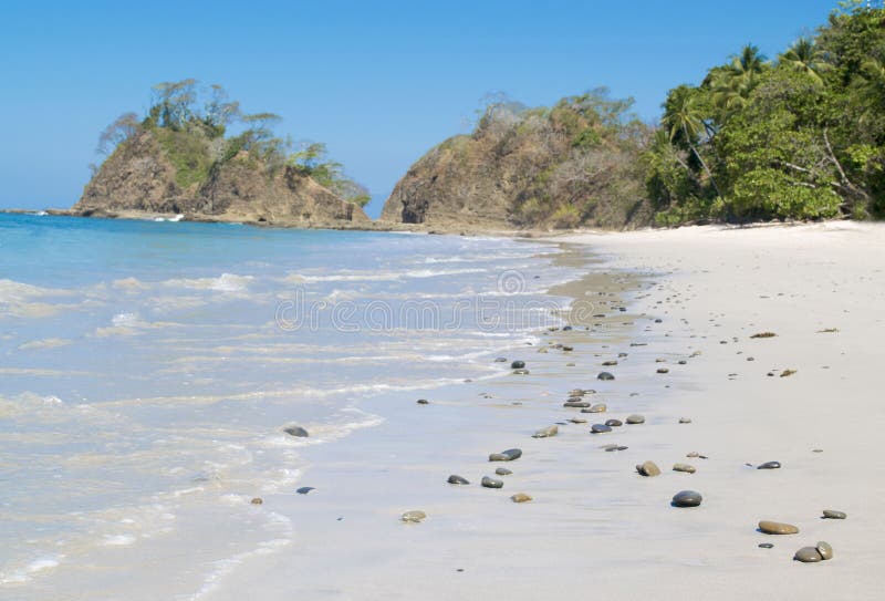 White Beach of Costa Rica stock image. Image of stones 85064203