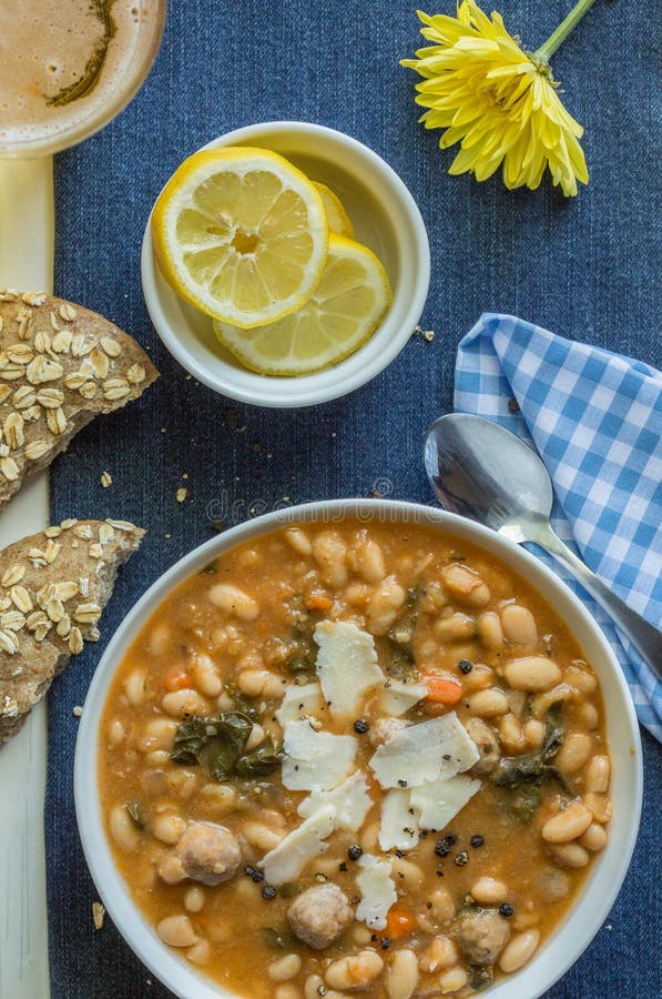 White Bean soup stock image. Image of homemade, beans - 76717317