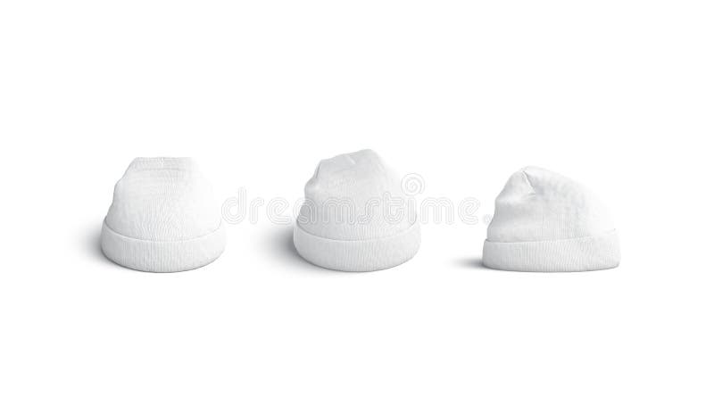 Download White Beanie Mock Up Set, Side, Front And Back View Stock ...