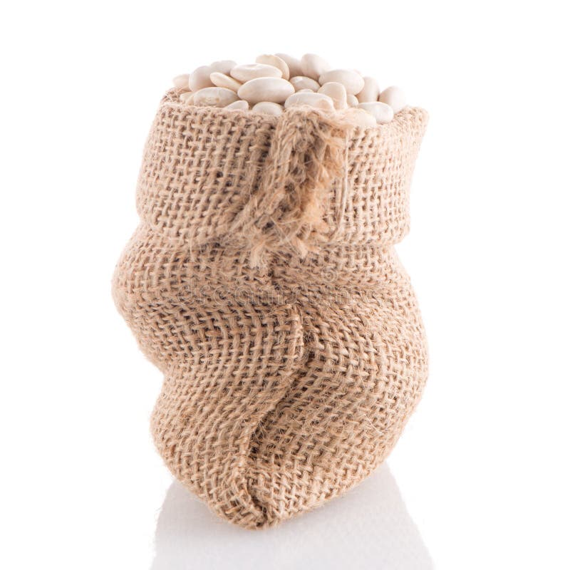 White beans bag stock image. Image of seed, white, ingredient 129233885