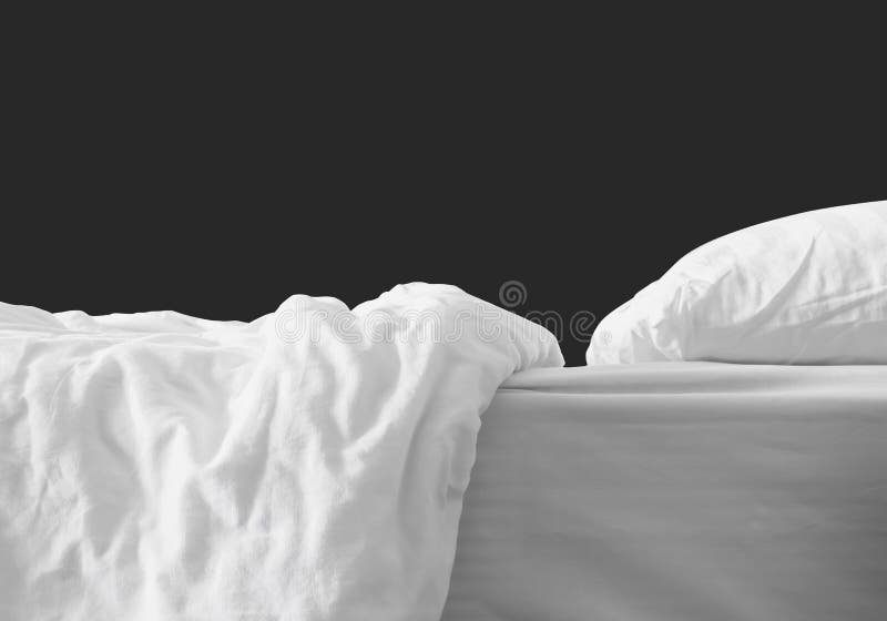 White bed isolated on gray stock images White bed isolated on gray stock images
