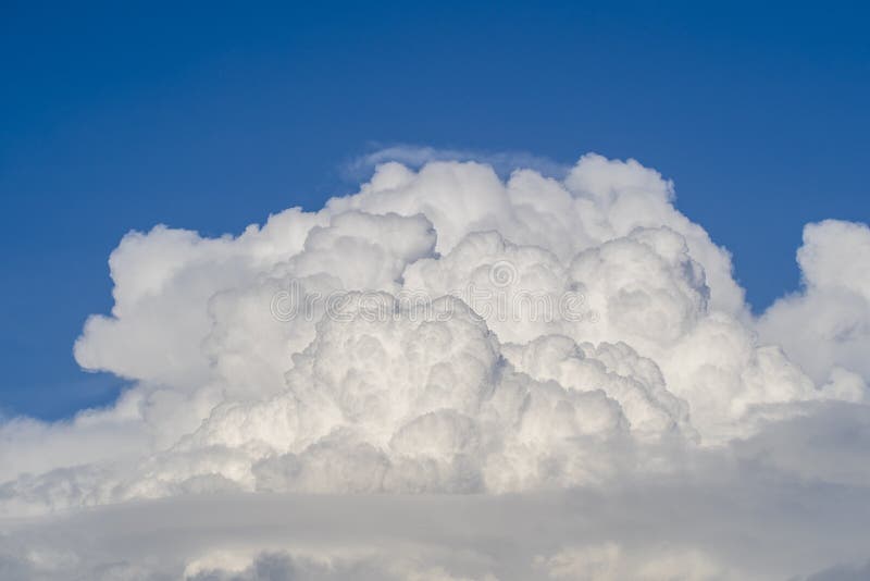 White Big Cloud Against the Blue Sky Background Stock Image - Image of  blue, cloudy: 217999239