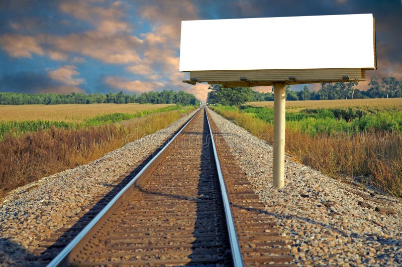 White Billboard and Railroad