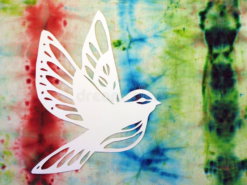 White bird. Paper cutting. stock photo. Image of detail 36858966
